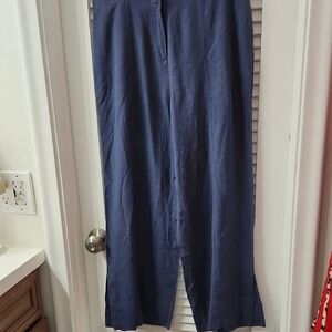 NIC+ZOE Deep Blue Wide-Leg Pants
